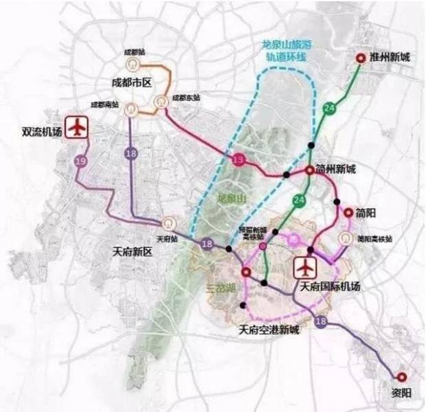 成都天府国际空港新城交通未来长这样