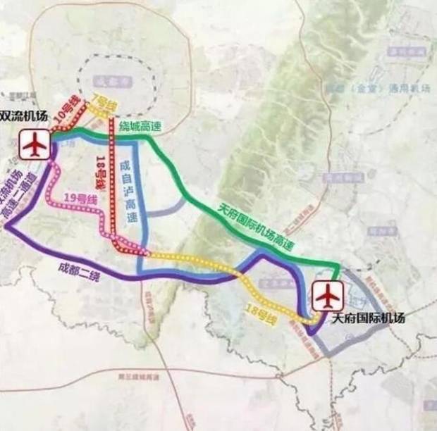 成都天府国际空港新城交通未来长这样