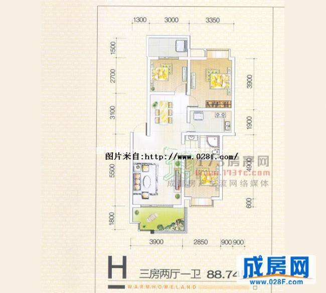 德坤恬园户型图,点击放大