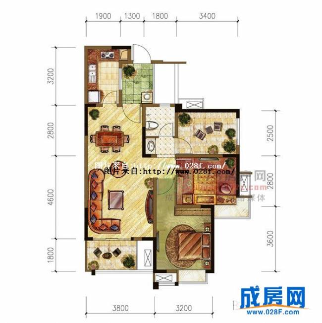 蓝光花满庭户型图,点击放大