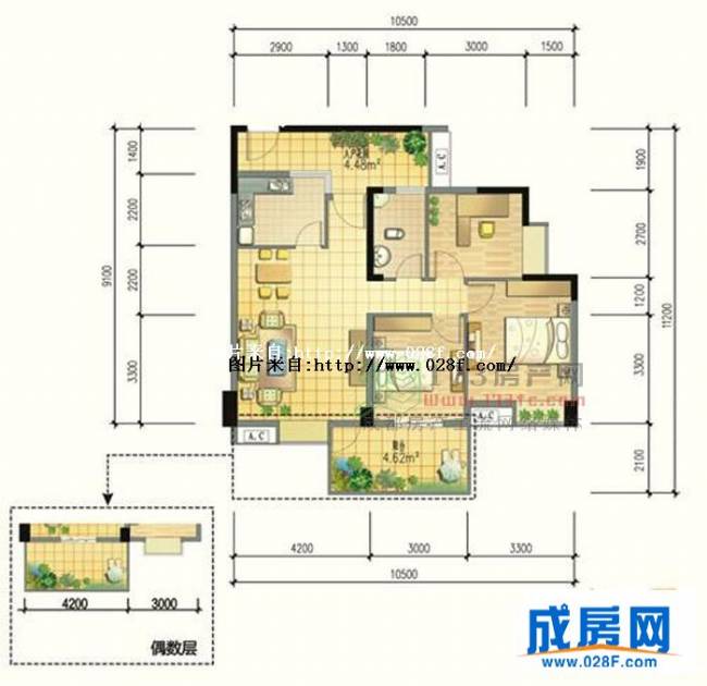 九峰国际户型图,点击放大