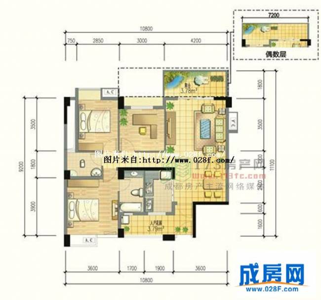 九峰国际户型图,点击放大