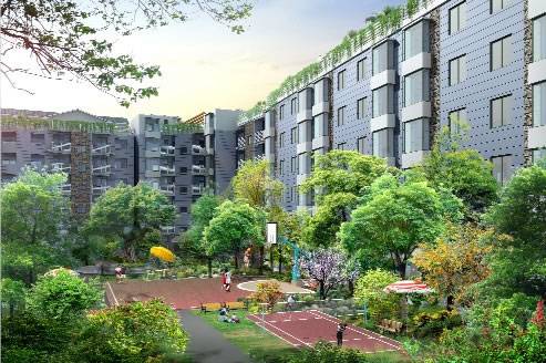 川大河畔小区环境,点击放大