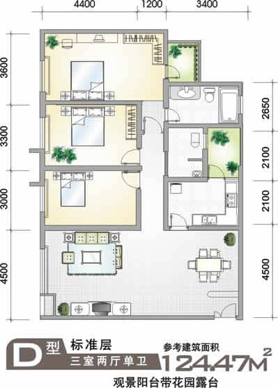 纬度18户型图,点击放大