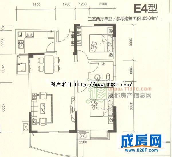 八里阳光户型图,点击放大