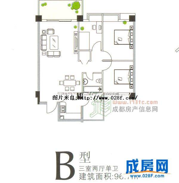 新北佳苑户型图,点击放大