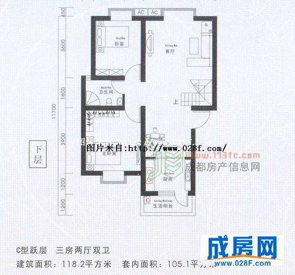 花半里户型图,点击放大