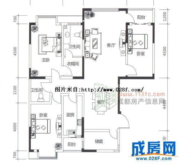 康河郦景户型图,点击放大