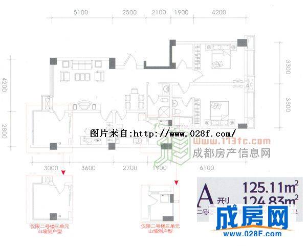 金沙兰亭户型图,点击放大