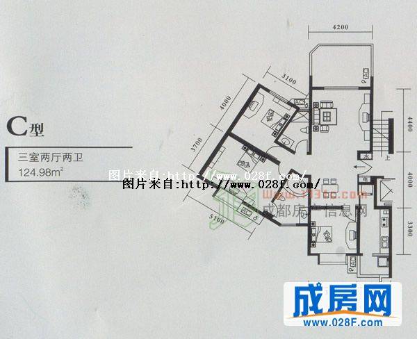 蜀都新城户型图,点击放大