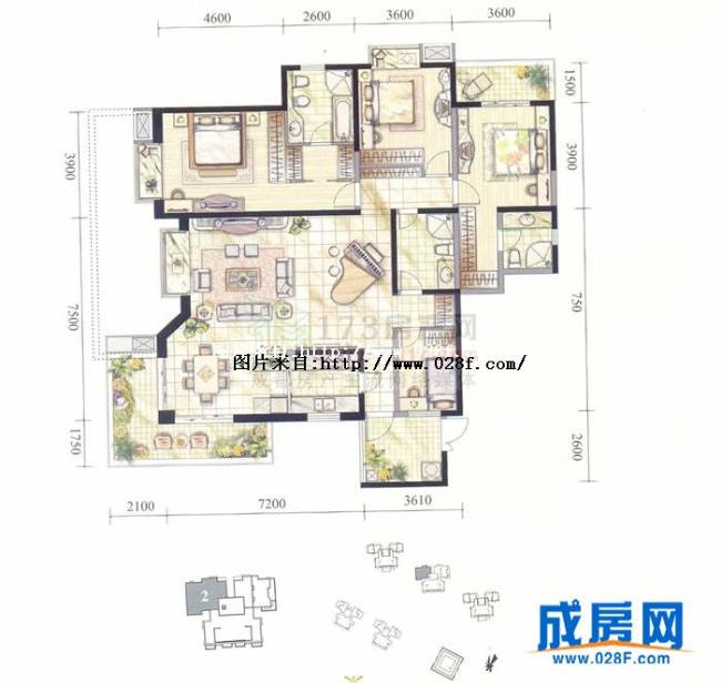 华府金沙户型图,点击放大