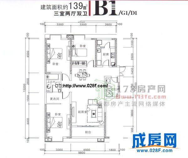 首创爱这城户型图,点击放大
