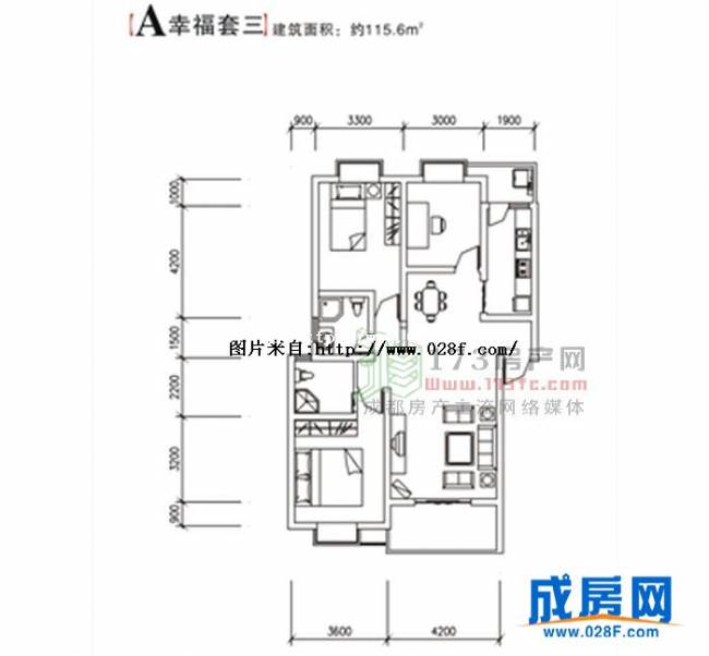 红枫别苑户型图,点击放大