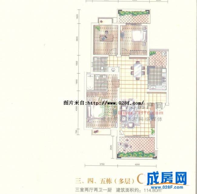 三和南锦户型图,点击放大