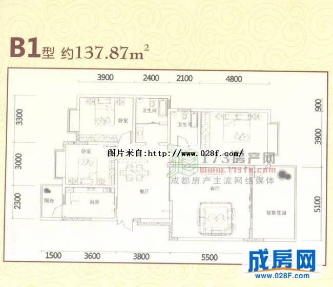 棠湖帝景户型图,点击放大