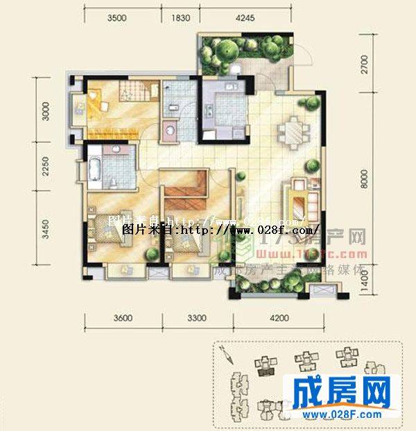 中铁瑞景茗城户型图,点击放大