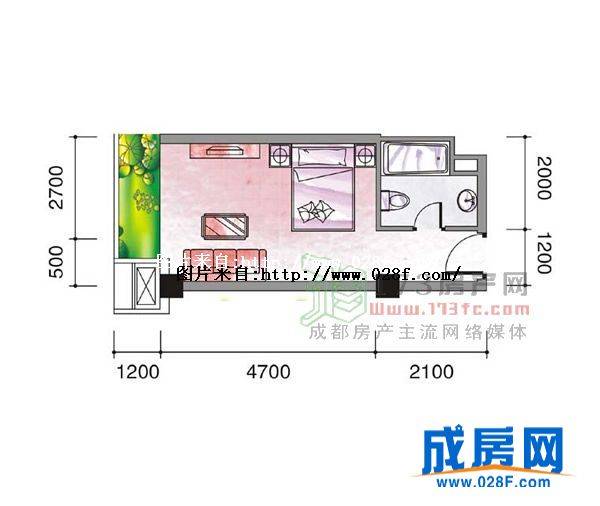 七彩空间户型图,点击放大
