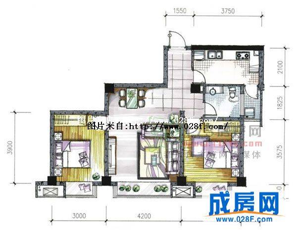 锦上南庭户型图,点击放大