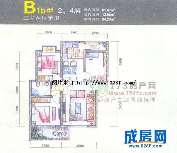 水城印象户型图,点击放大