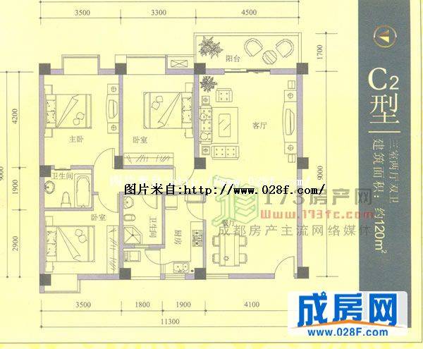 兴元华盛户型图,点击放大