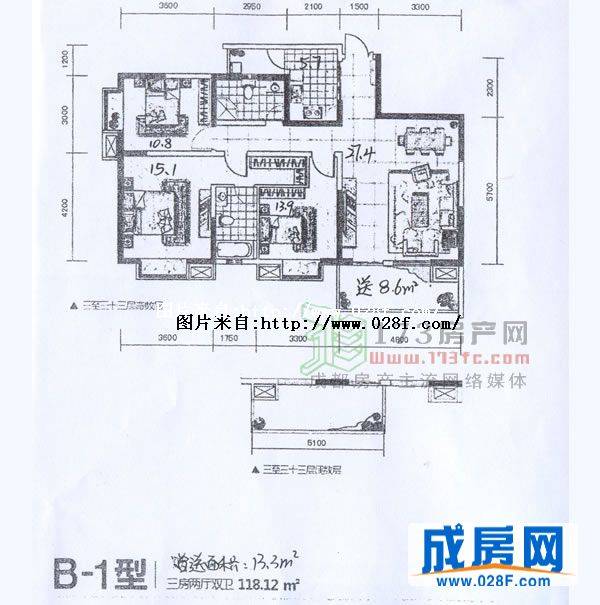 领峰户型图,点击放大