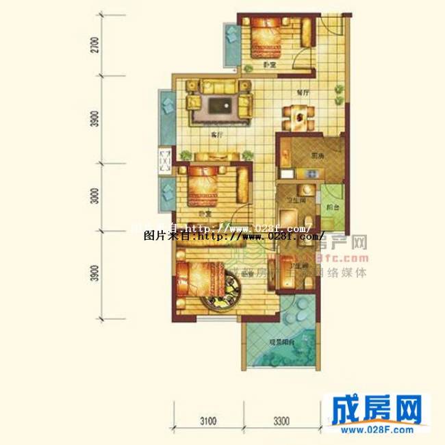 华晨雅庭户型图,点击放大