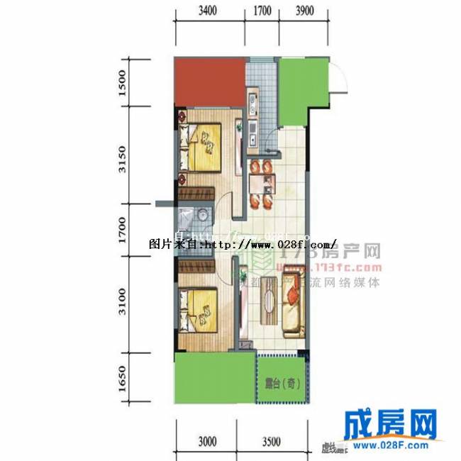 逸尚美庭户型图,点击放大