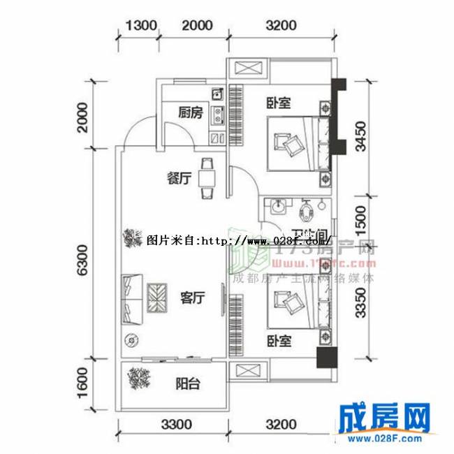 浅水80俊户型图,点击放大