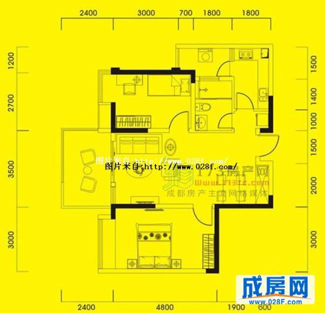 交大万通格外户型图,点击放大