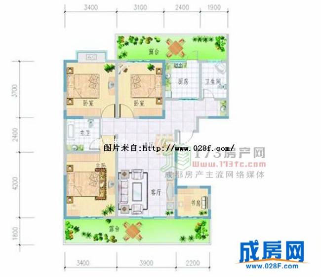 西郡兰庭户型图,点击放大
