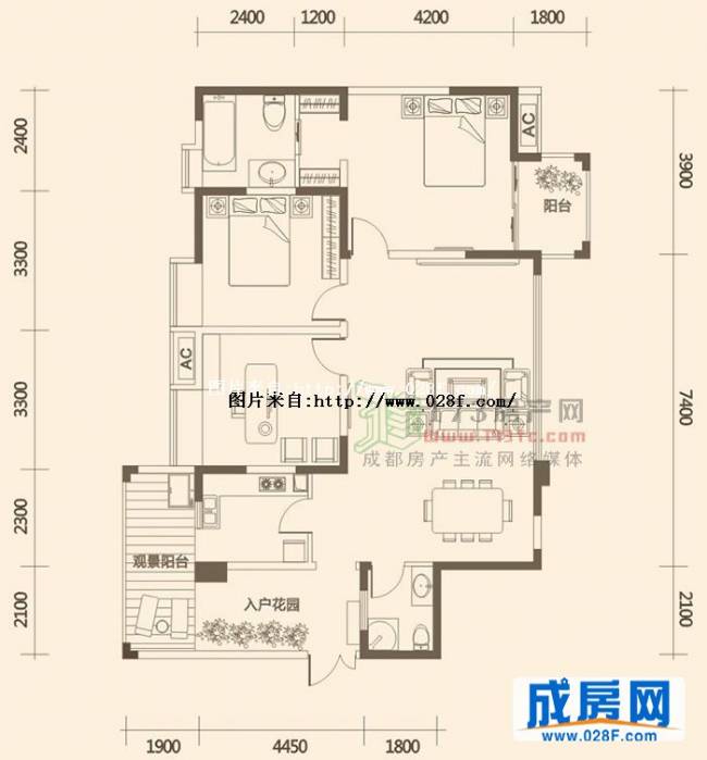 清河阳光户型图,点击放大