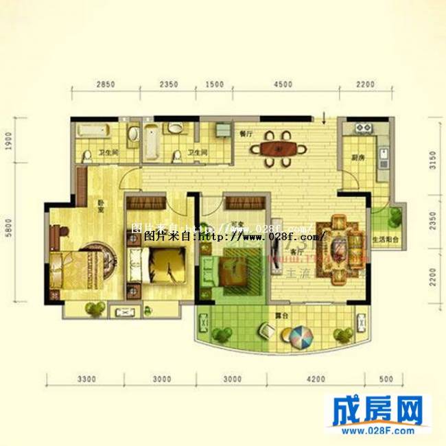 阳光地中海户型图,点击放大