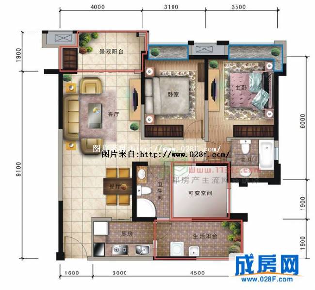 新里柏仕公馆户型图,点击放大