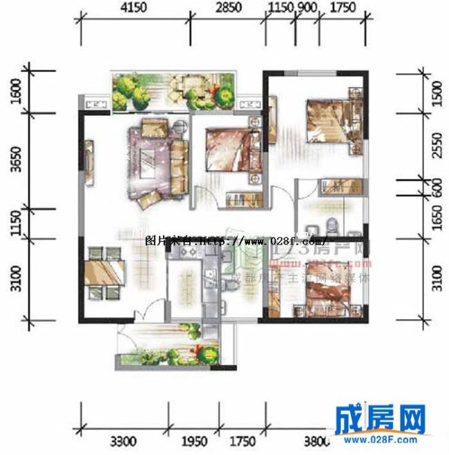华宇蓉国府户型图,点击放大