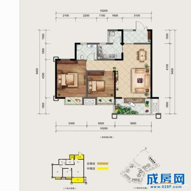 东山领地户型图,点击放大