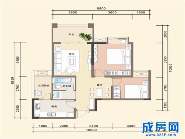 新双城户型图,点击放大