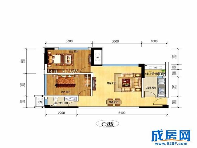 华腾舒云居户型图,点击放大
