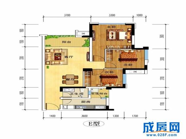 华腾舒云居户型图,点击放大