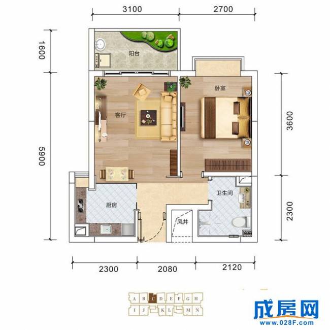 和贵蜜巢户型图,点击放大
