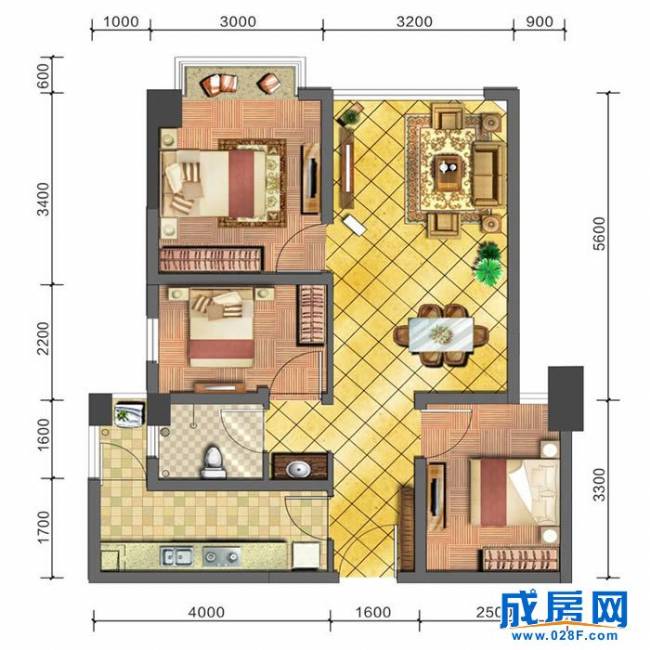 金楠缤纷户型图,点击放大