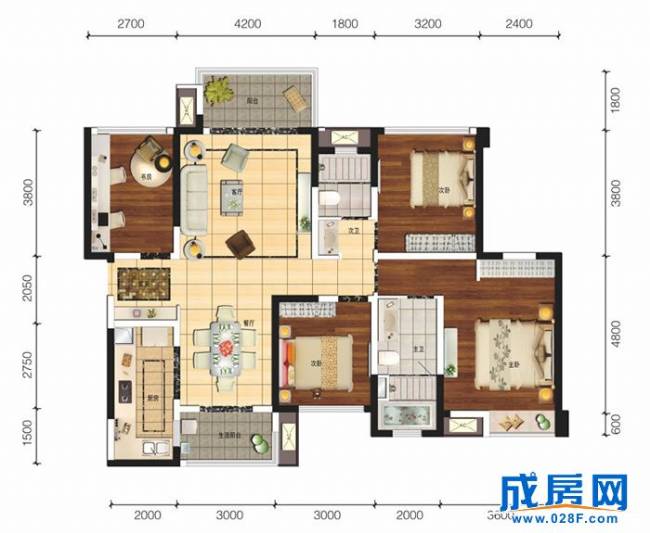 万科金色乐府户型图,点击放大