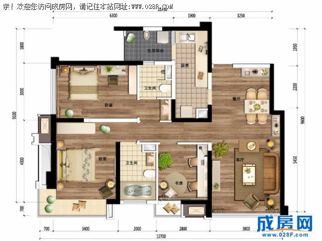 万科金域蓝岸户型图,点击放大