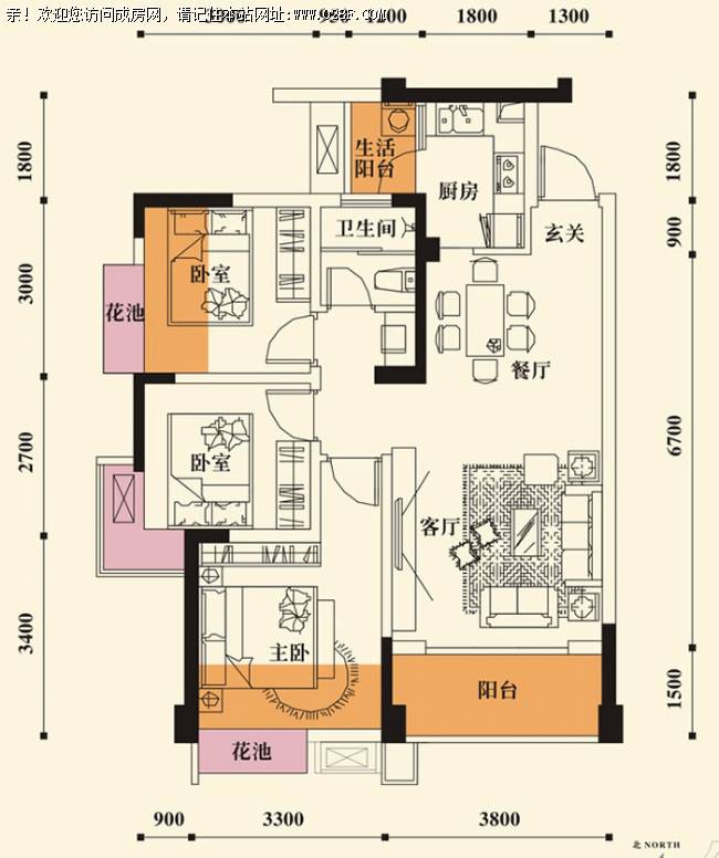 明信仕林府户型图,点击放大