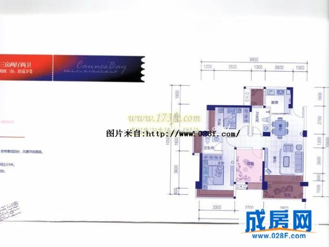 戛纳湾滨江户型图,点击放大