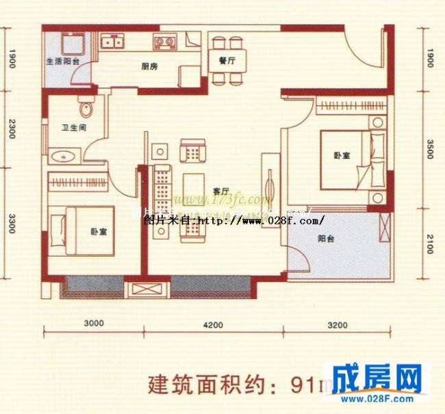华府世家户型图,点击放大