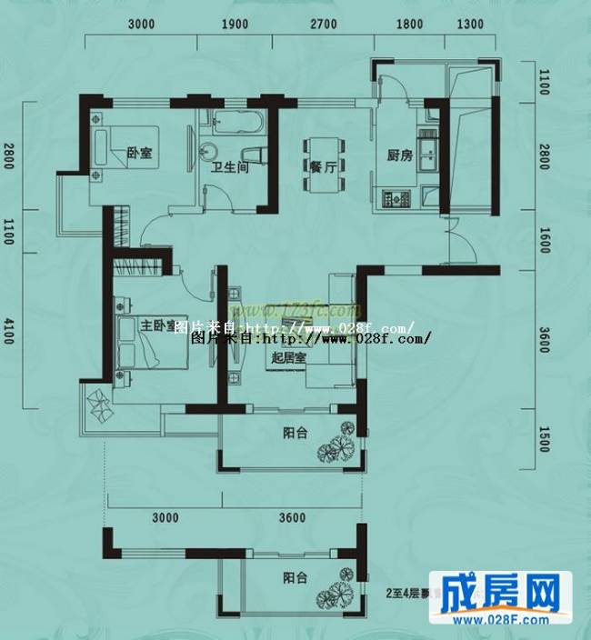 世茂花香首府户型图,点击放大