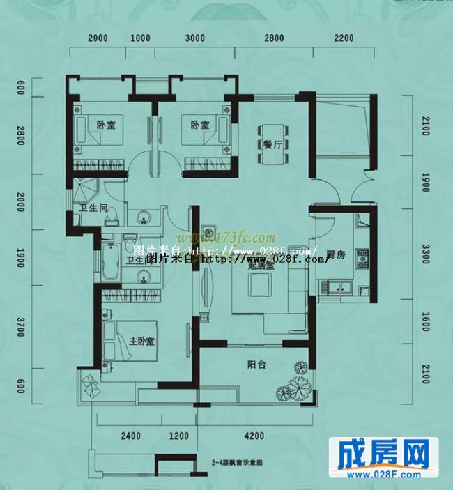 世茂花香首府户型图,点击放大