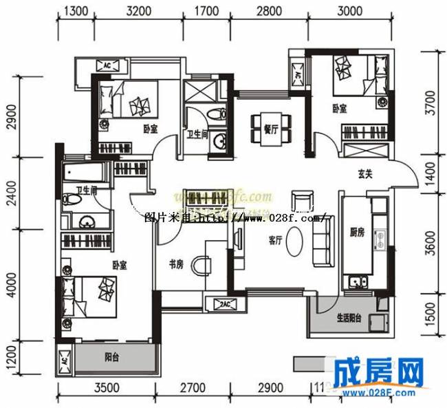万科金色领域户型图,点击放大