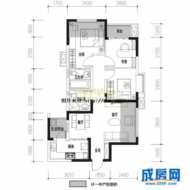 万科金色领域户型图,点击放大