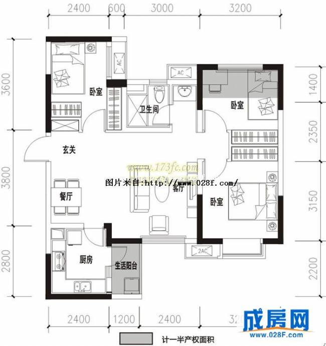 万科金色领域户型图,点击放大